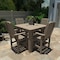 Highwood Usa Lehigh 5pc Square Counter Height Outdoor Patio Furniture Dining Set AD-CNL44-WBR - alternate 2
